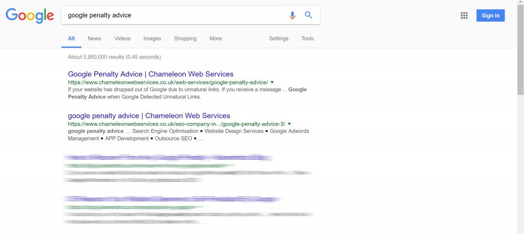 google penalty advice