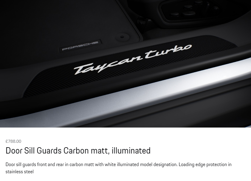 Door Sill Guards Carbon matt, illuminated
