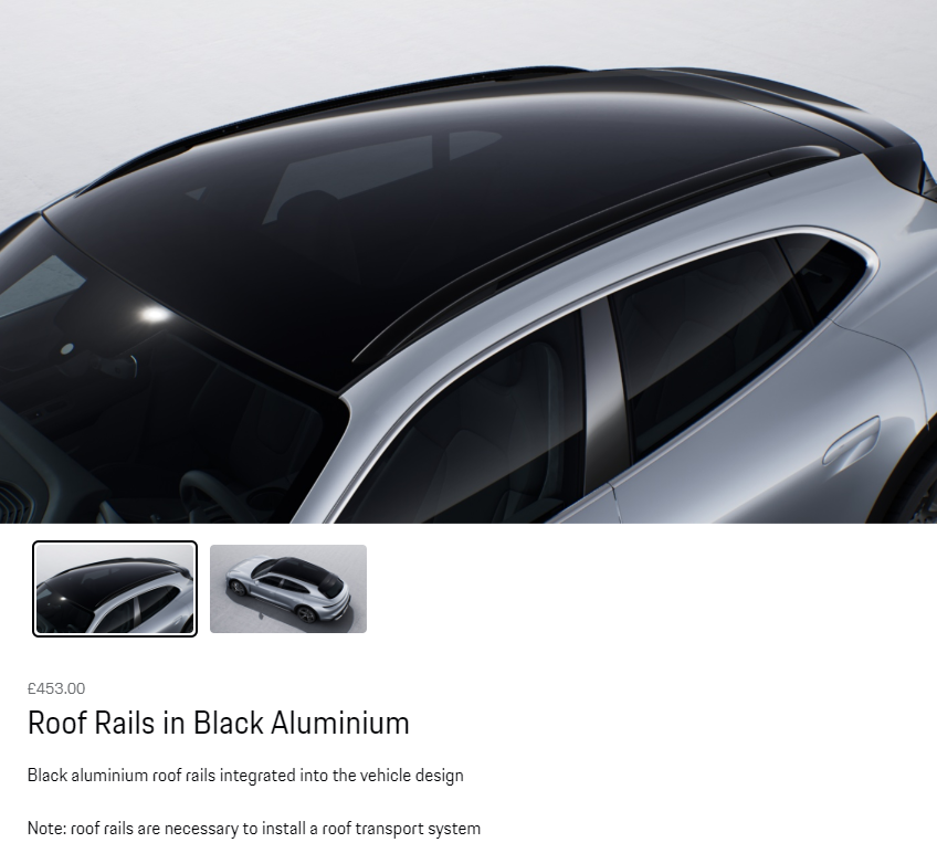 Roof Rails in Black Aluminium