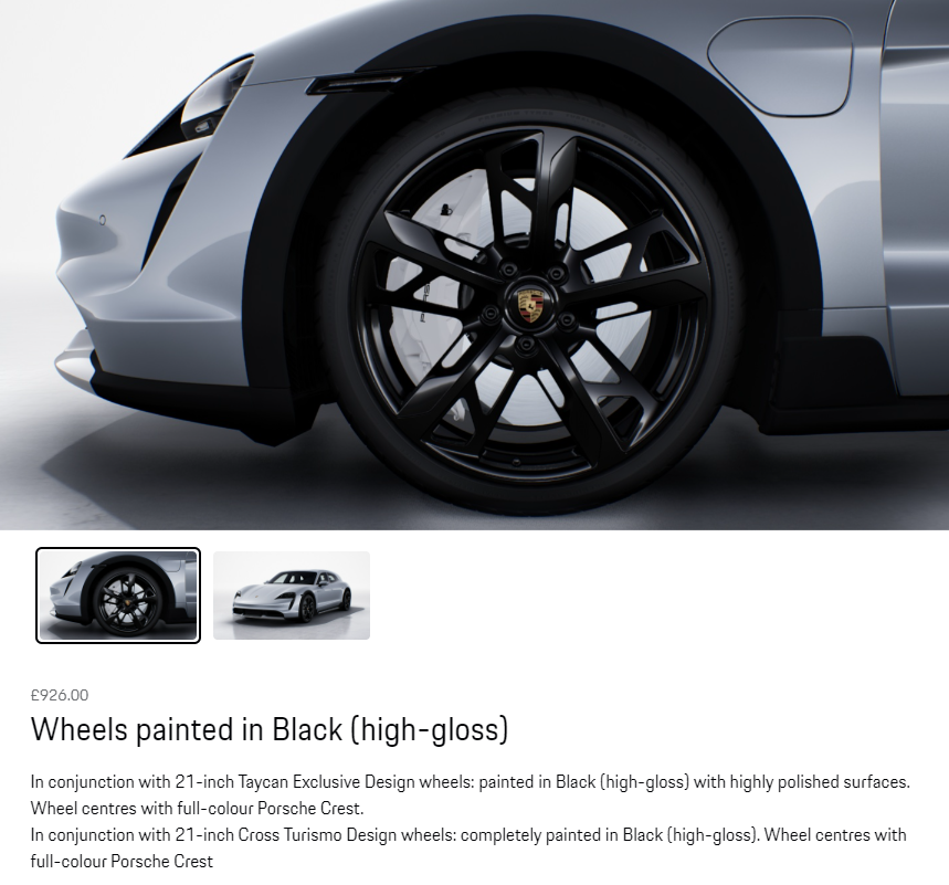 Wheels painted in Black (high-gloss)