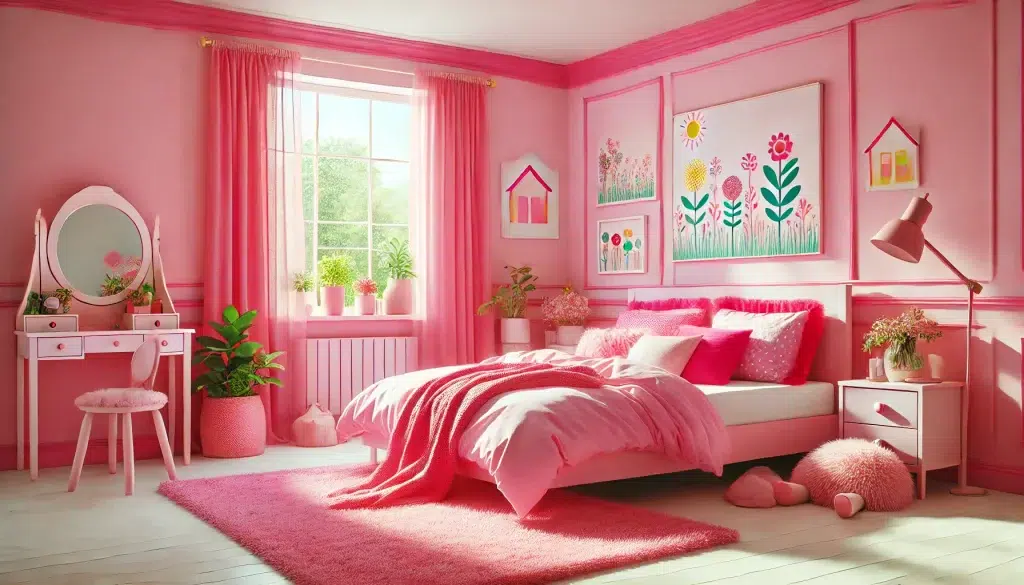 Pink Bedroom for feeling happy