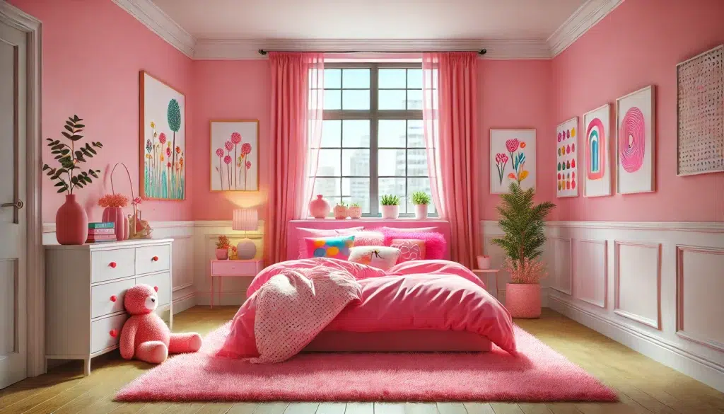 Pink Bedroom for feeling happy