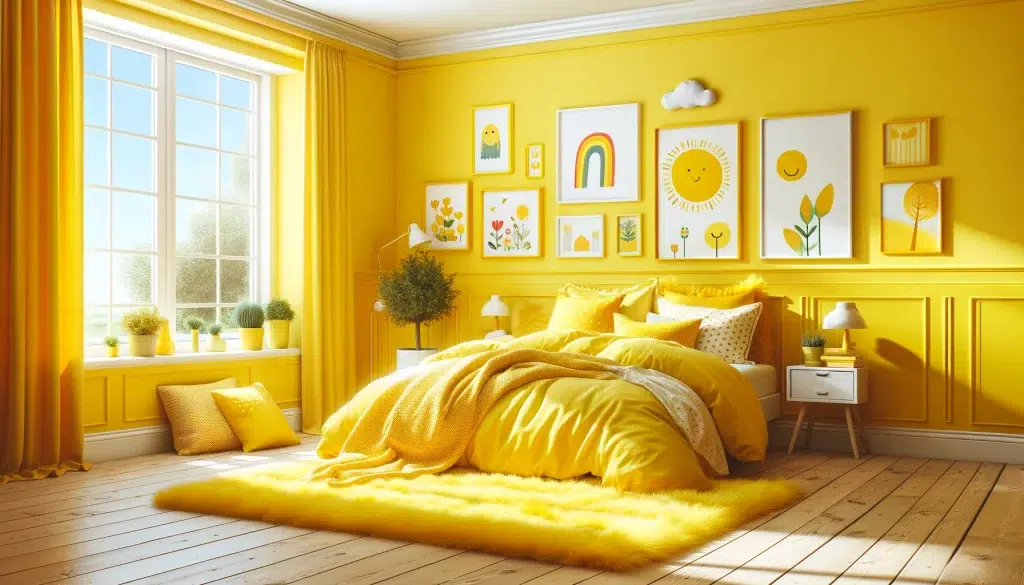 Yellow Bedroom for feeling happy
