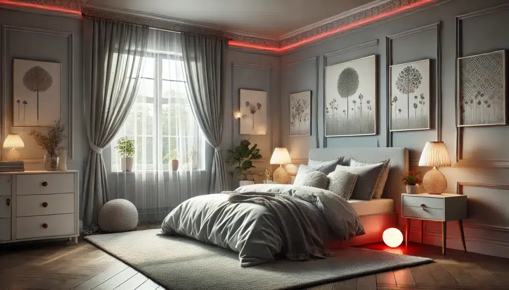 red light in bedroom to help sleep